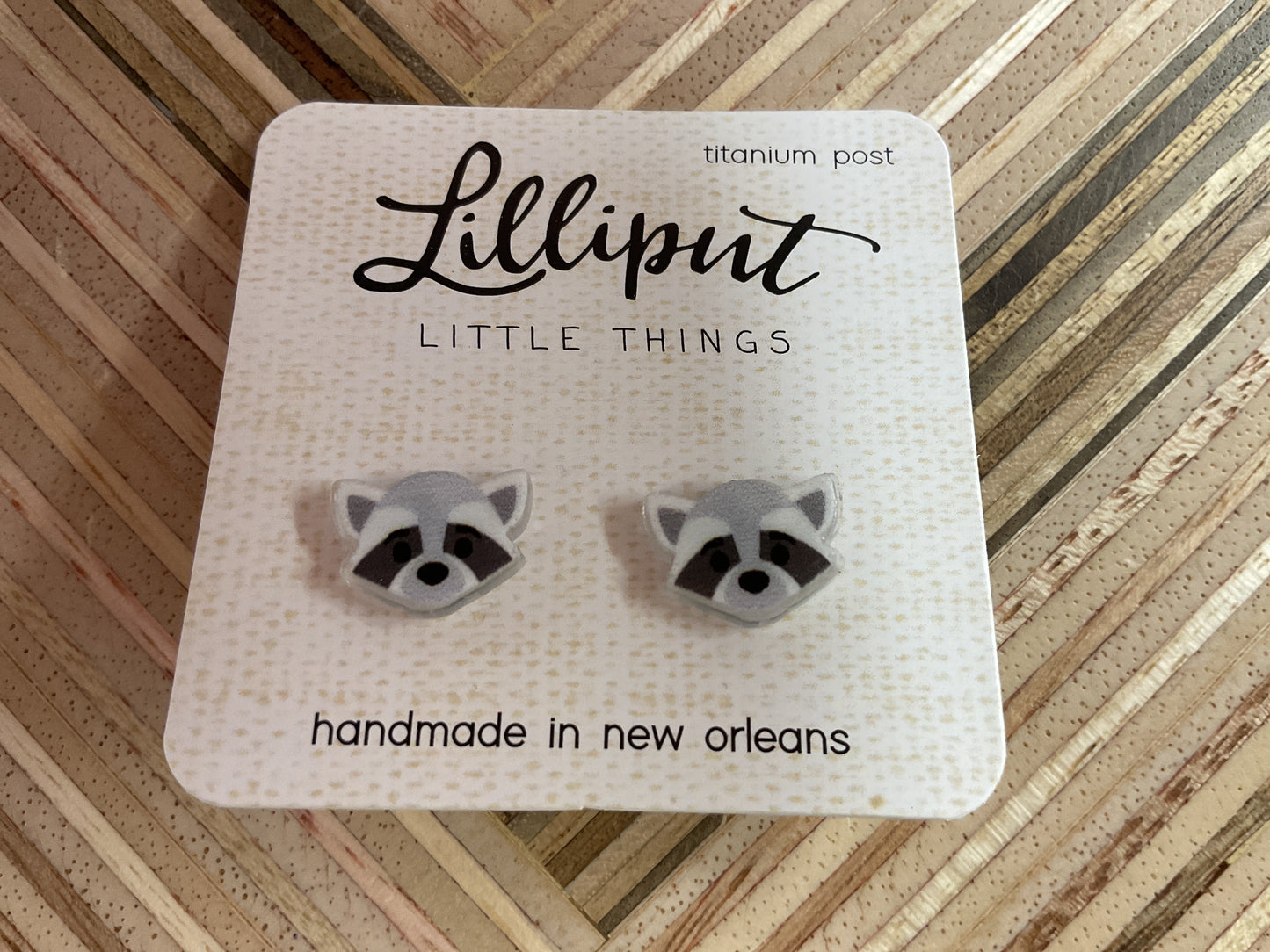 Raccoon Earrings