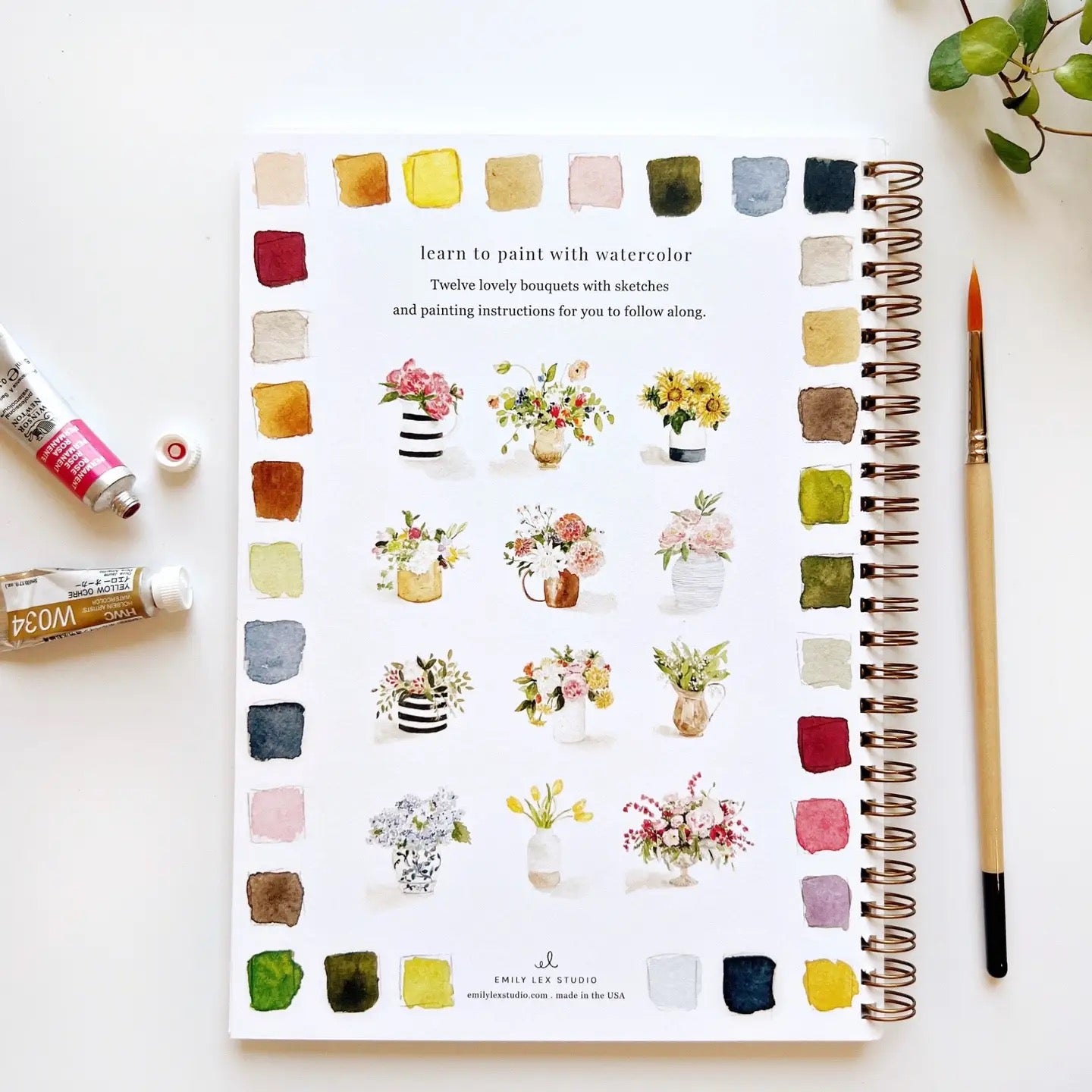 Emily Lex Watercolor Workbook - Bouquets