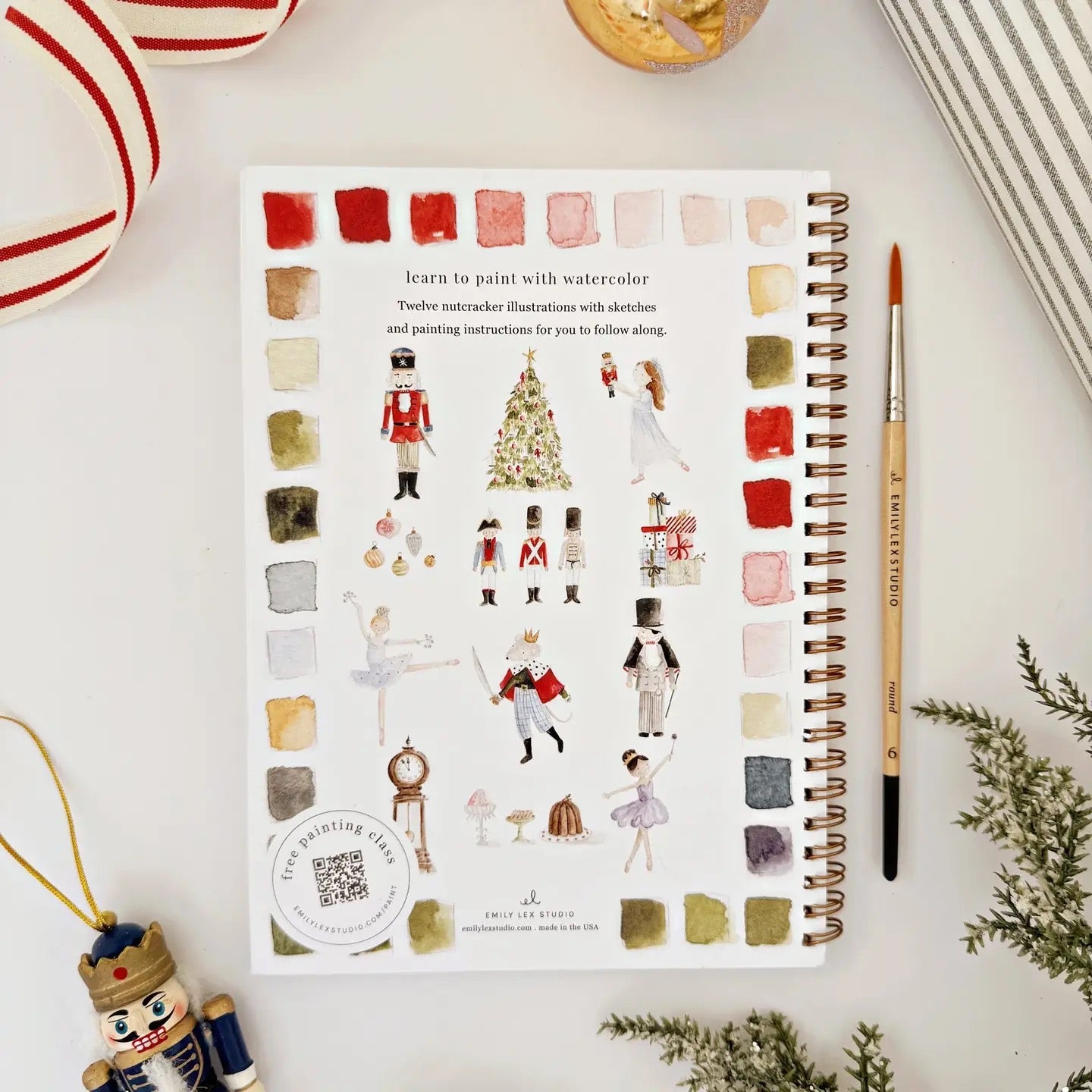 Emily Lex Watercolor Workbook - Nutcracker