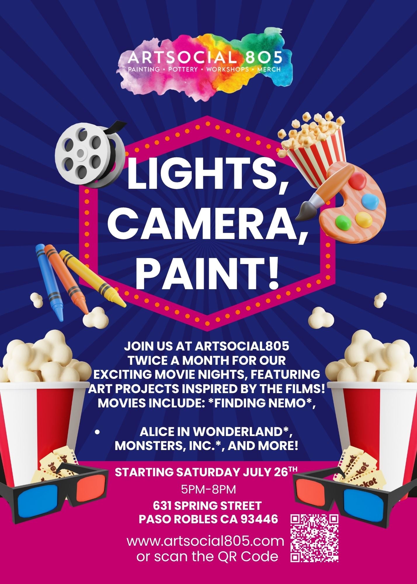 Lights, Camera, Paint at ArtSocial 805