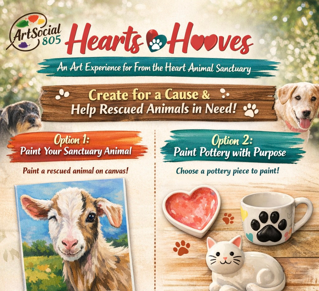 From the Heart Animal Sanctuary Paint event at ArtSocial 805