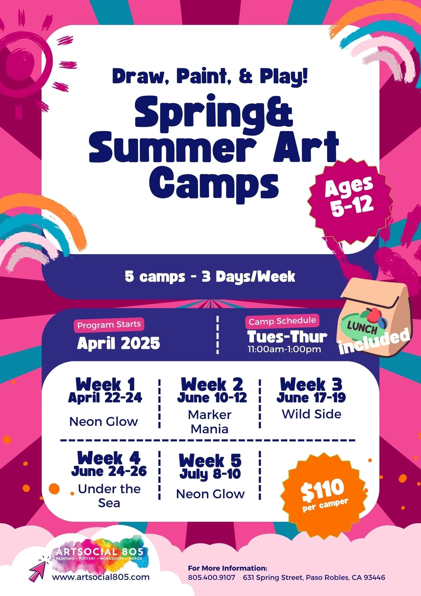 Spring Break Art Camp - NEON