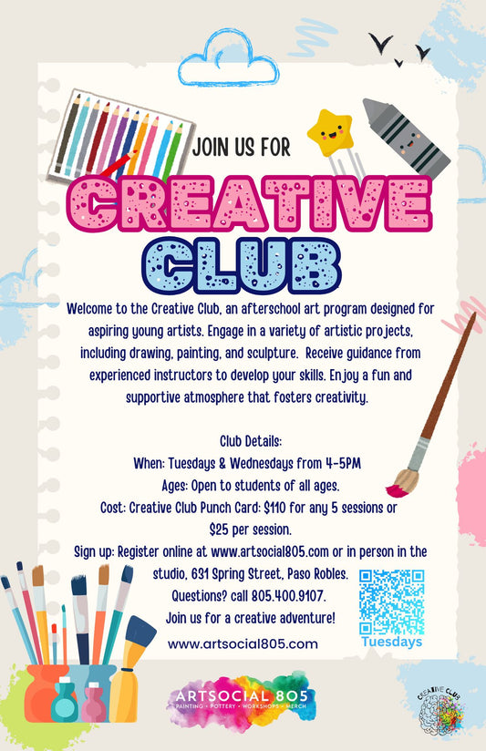 Tuesdays'  Creative Club at ArtSocial 805