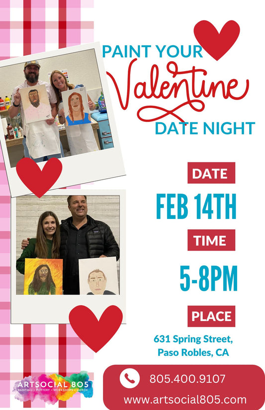 Valentine "Paint Your Date" Night at ArtSocial 805 February 2025