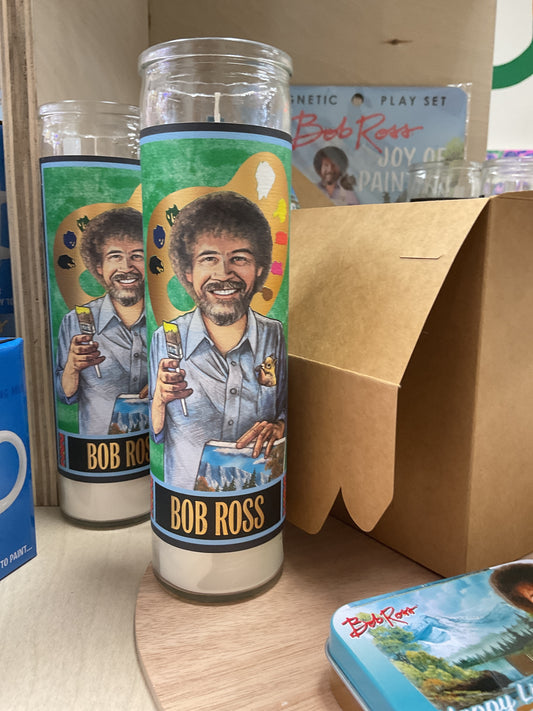 Bob Ross Secular Saint Candle