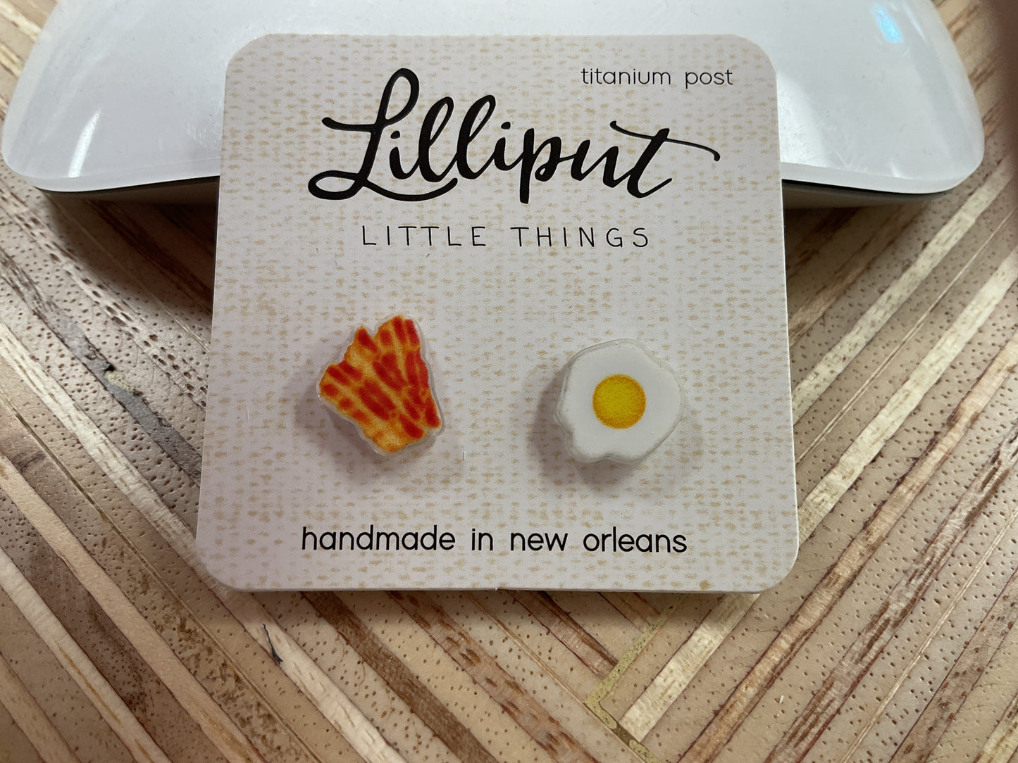 Bacon and Egg earrings