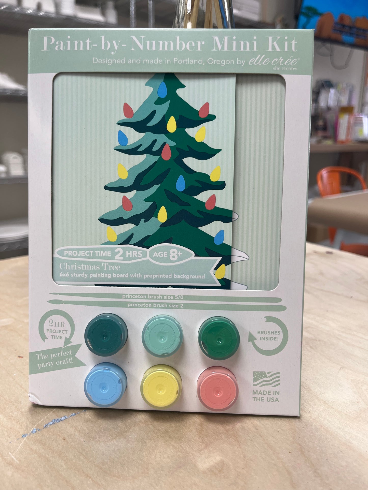 Christmas Tree Mini Paint-By-Number Kit