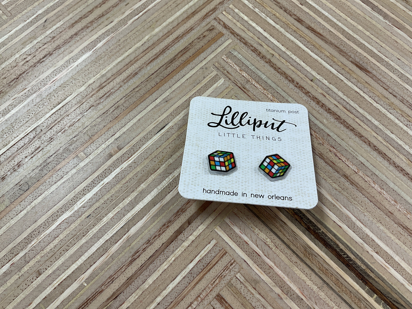Rubrics Cube Earrings