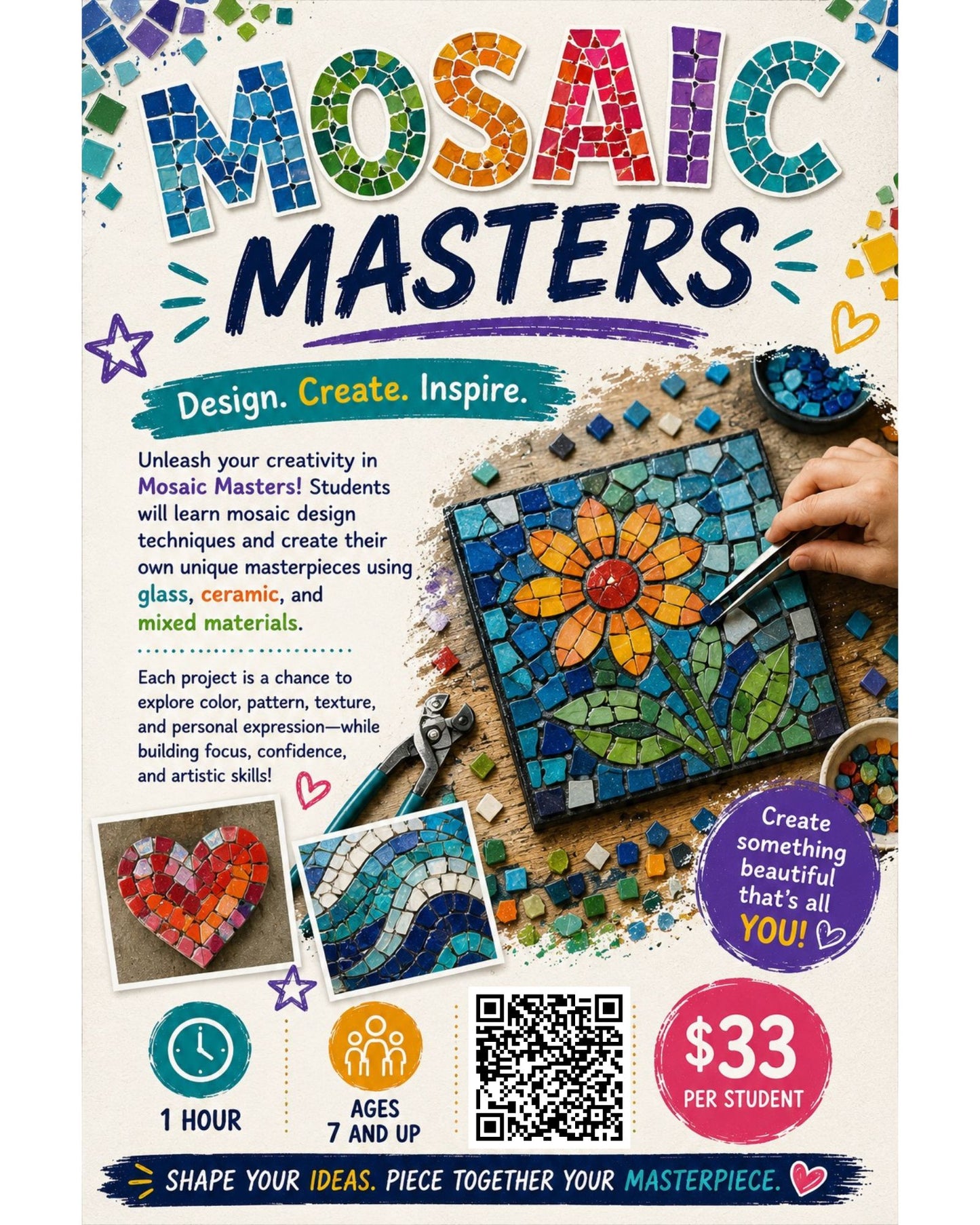 Mosaic Masters Kids Workshop at ArtSocial 805