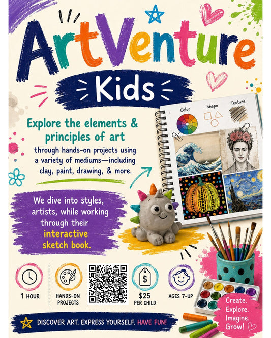 Thursday"ArtVenture Kids" and Home School at ArtSocial 805