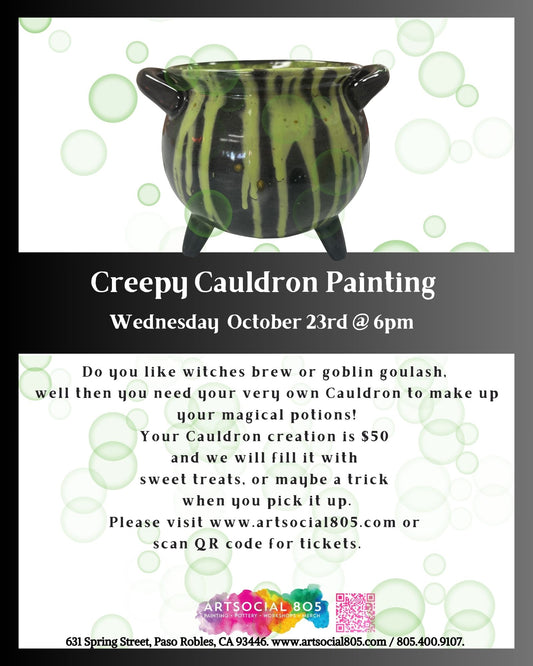 Creepy Cauldron Painting @ ArtSocial 805