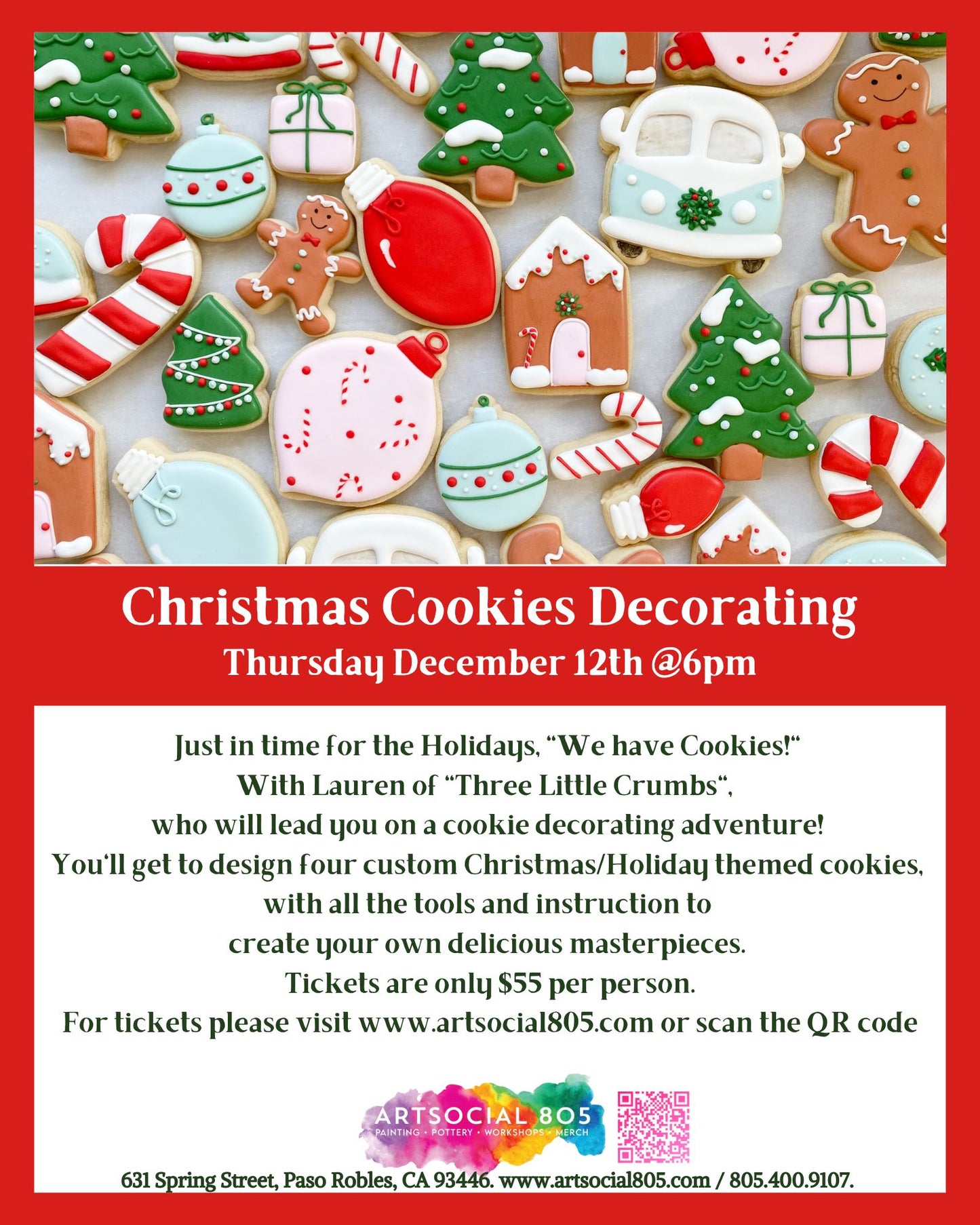 Christmas Cookie Decorating at ArtSocial 805