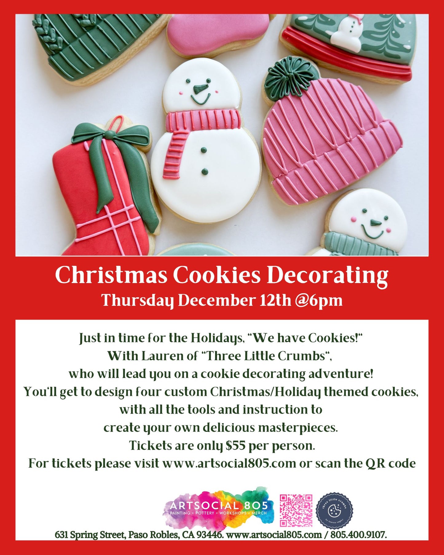 Christmas Cookie Decorating at ArtSocial 805