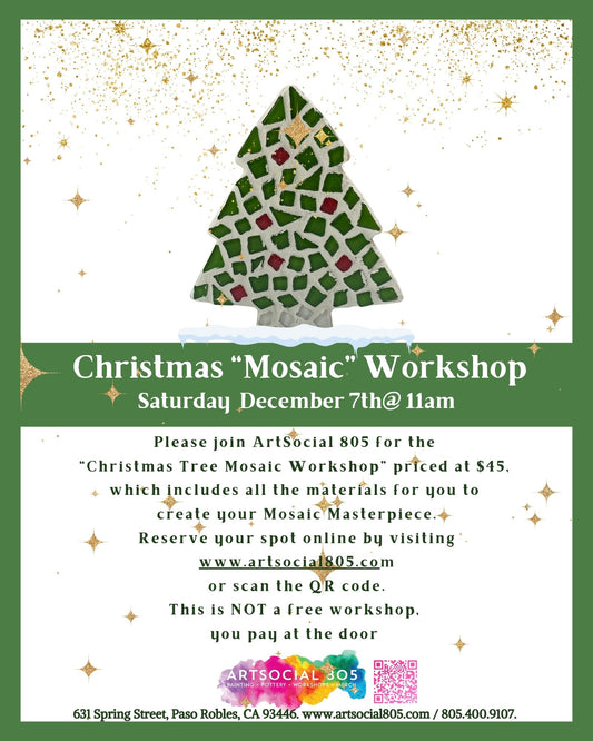 Christmas Tree Mosaic Workshop at ArtSocial 805