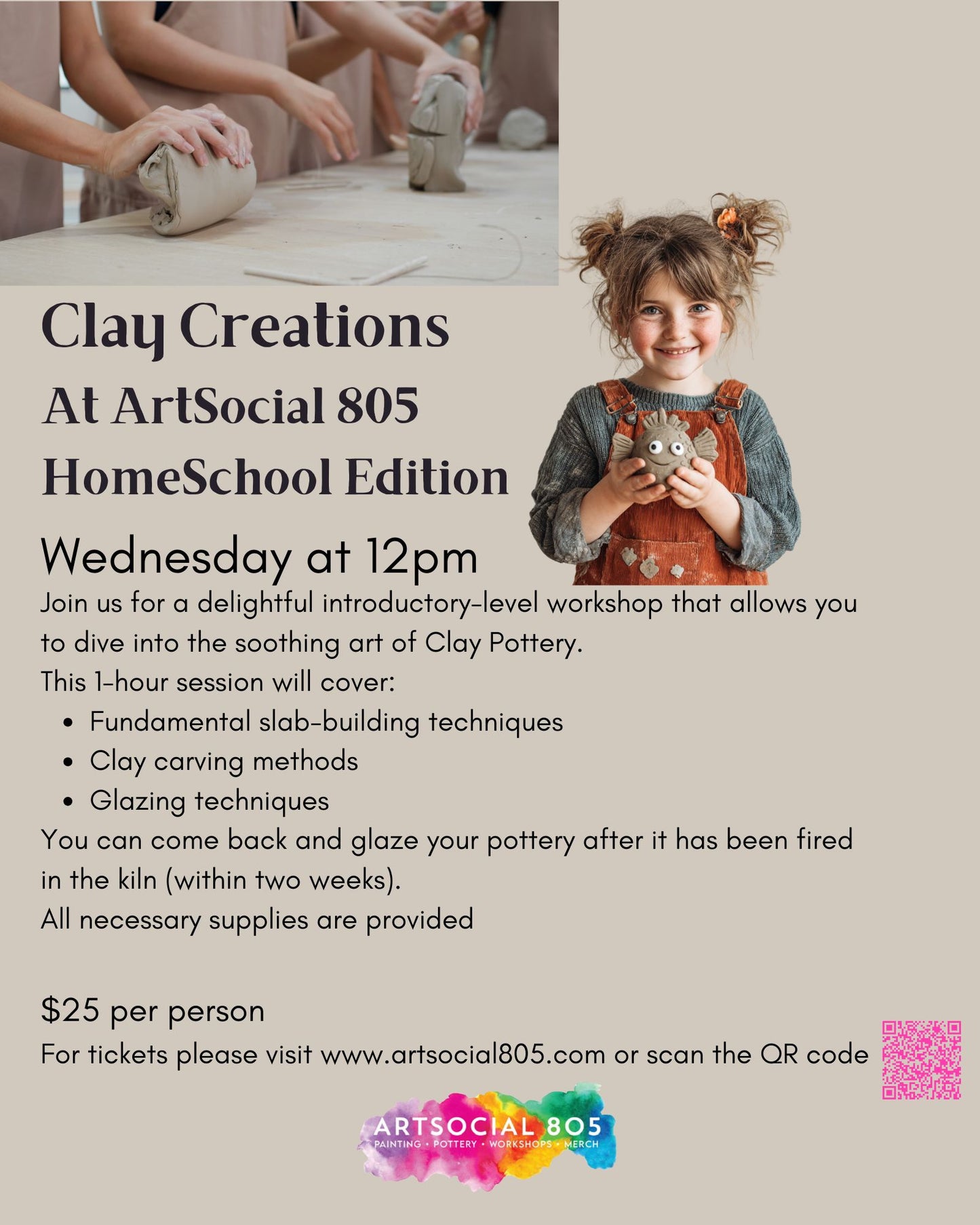 Clay Creations at ArtSocial 805(Home School Edition)