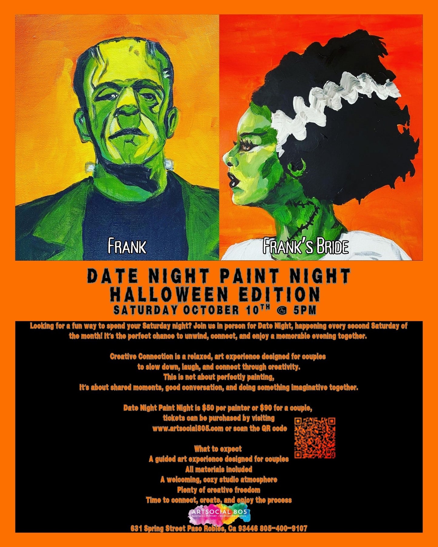Date Night Paint Night @ ArtSocial805 "Halloween Edition"