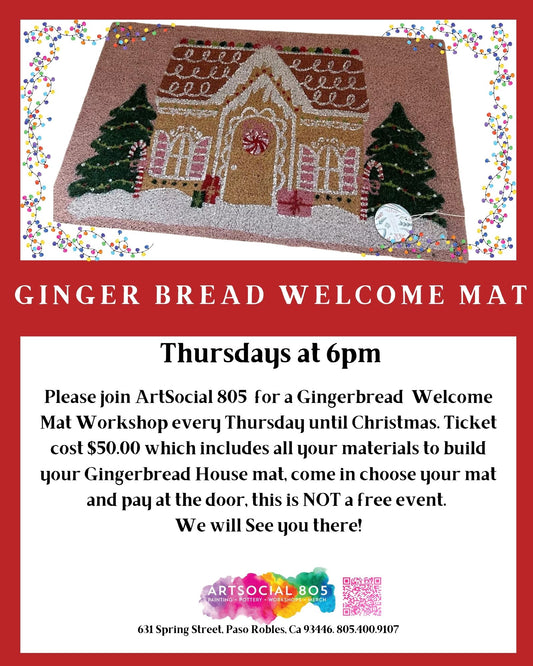 Ginger Bread Doormat Workshop at ArtSocial 805