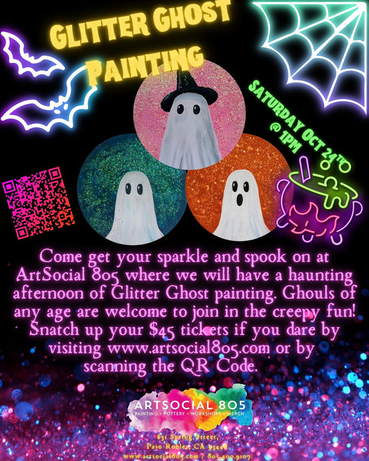 Glitter Ghost Painting at ArtSocial 805