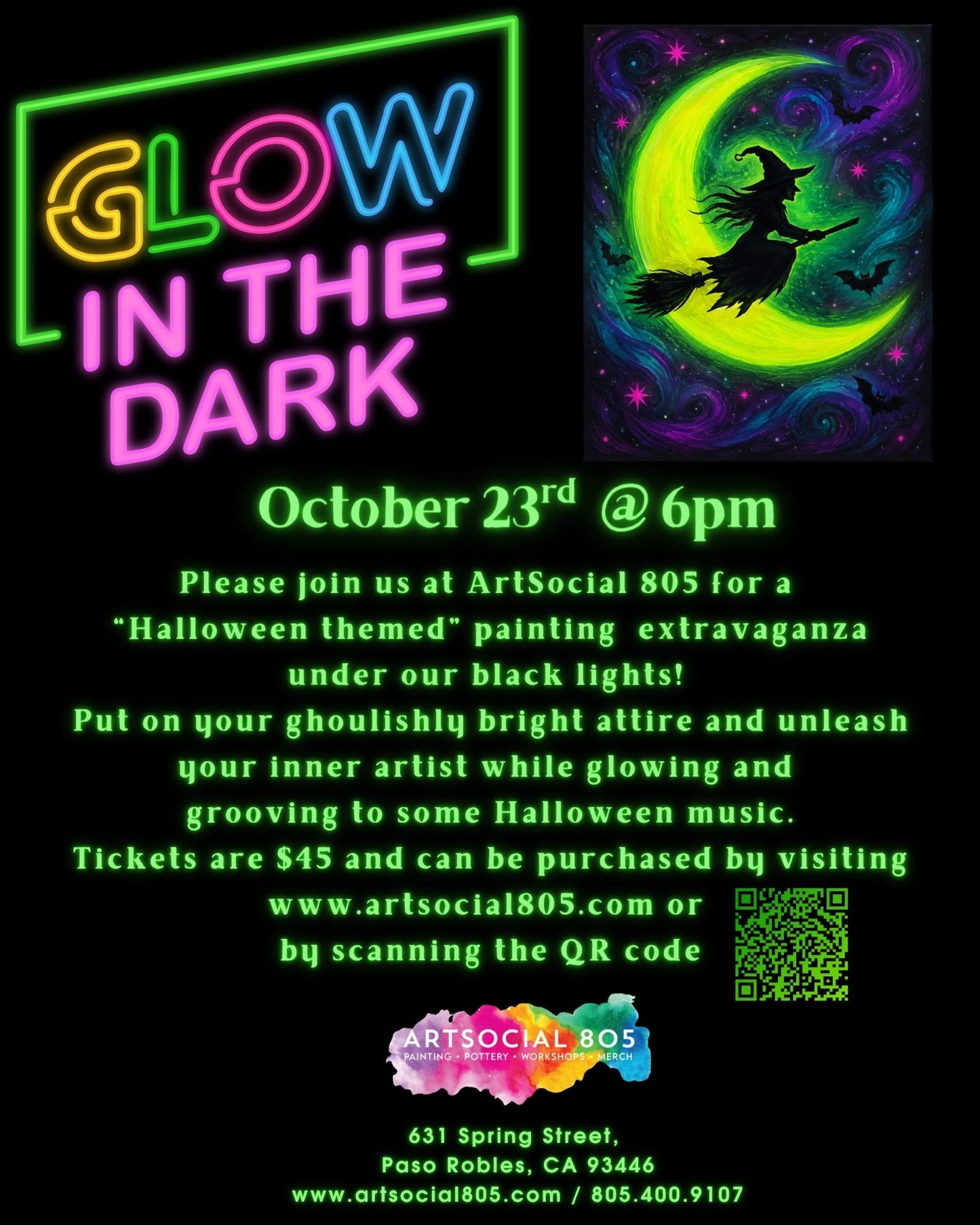 Glow in the Dark Paint Night @ ArtSocial 805
