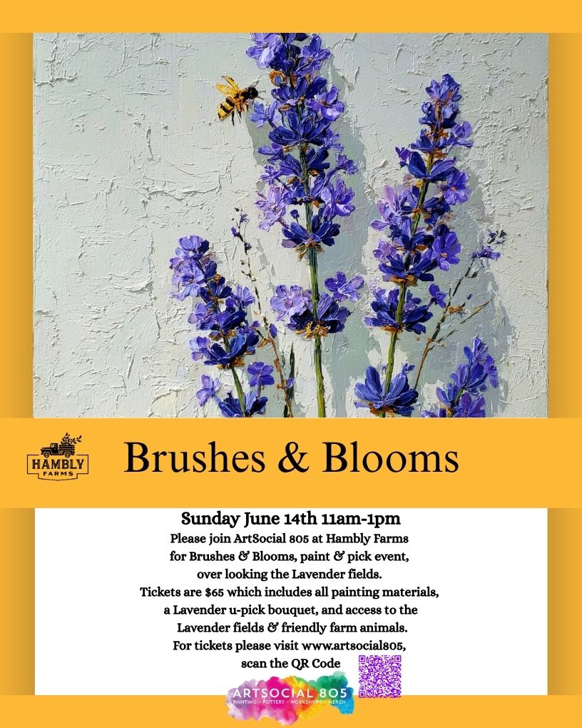 Hambly Farms Brushes and Blooms Paint and Pick event with ArtSocial 805