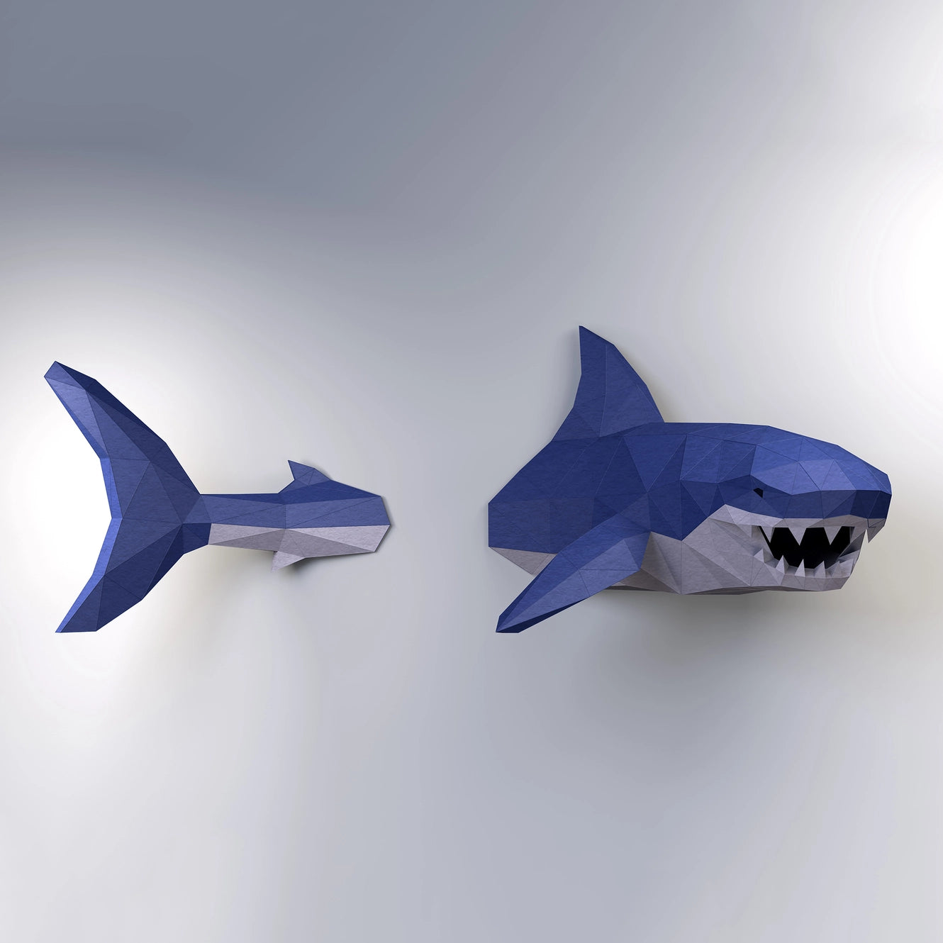 Shark Origami 3D Wall Art
