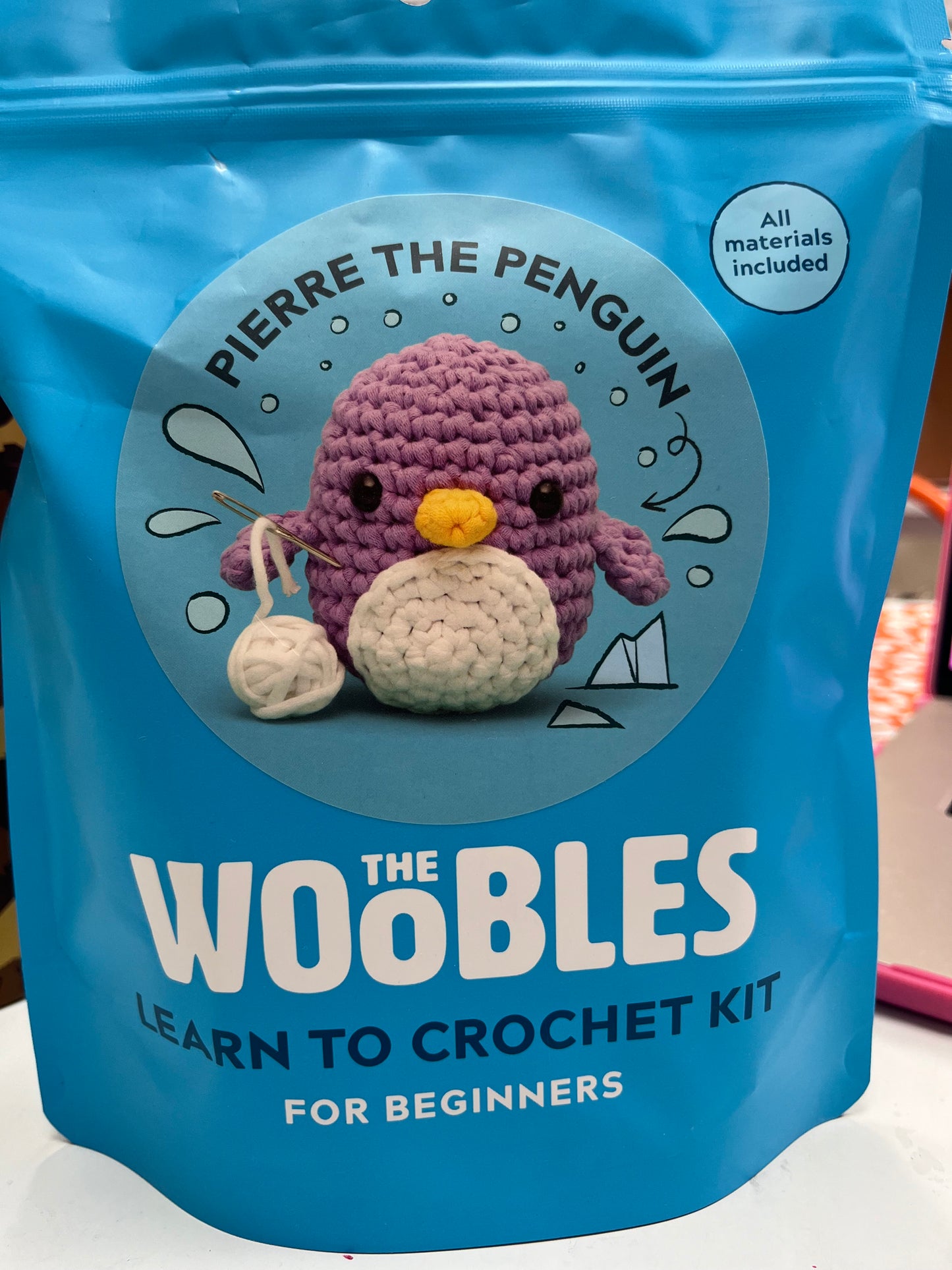 The Woobles "Pierre the Penguin" Beginner Crochet Kit