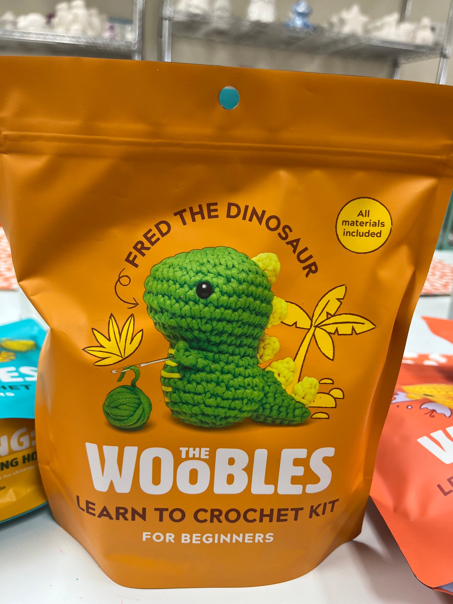 The Woobles "Fred the Dinosaur" Beginner Crochet Kit