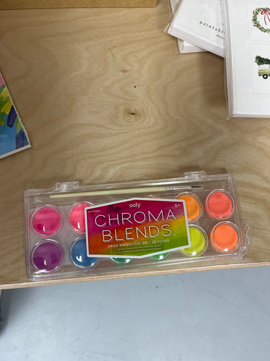 Chroma Blends Neon Watercolor Set - 12 Colors