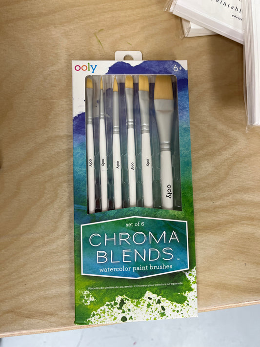 Chroma Blends Watercolor Brushes - Set of 6