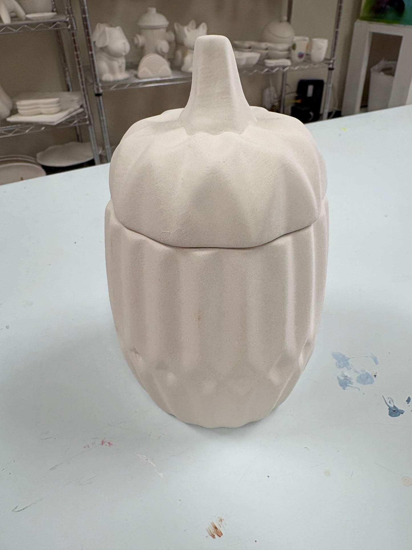 Geometric Pumpkin Container