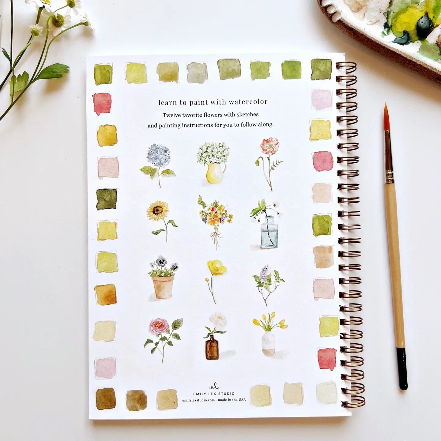 Emily Lex Watercolor Workbook - Flowers
