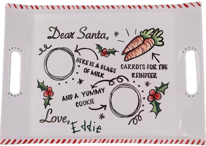 Cookies for Santa Pottery Platter or Christmas Pottery Platter Workshop at ArtSocial 805