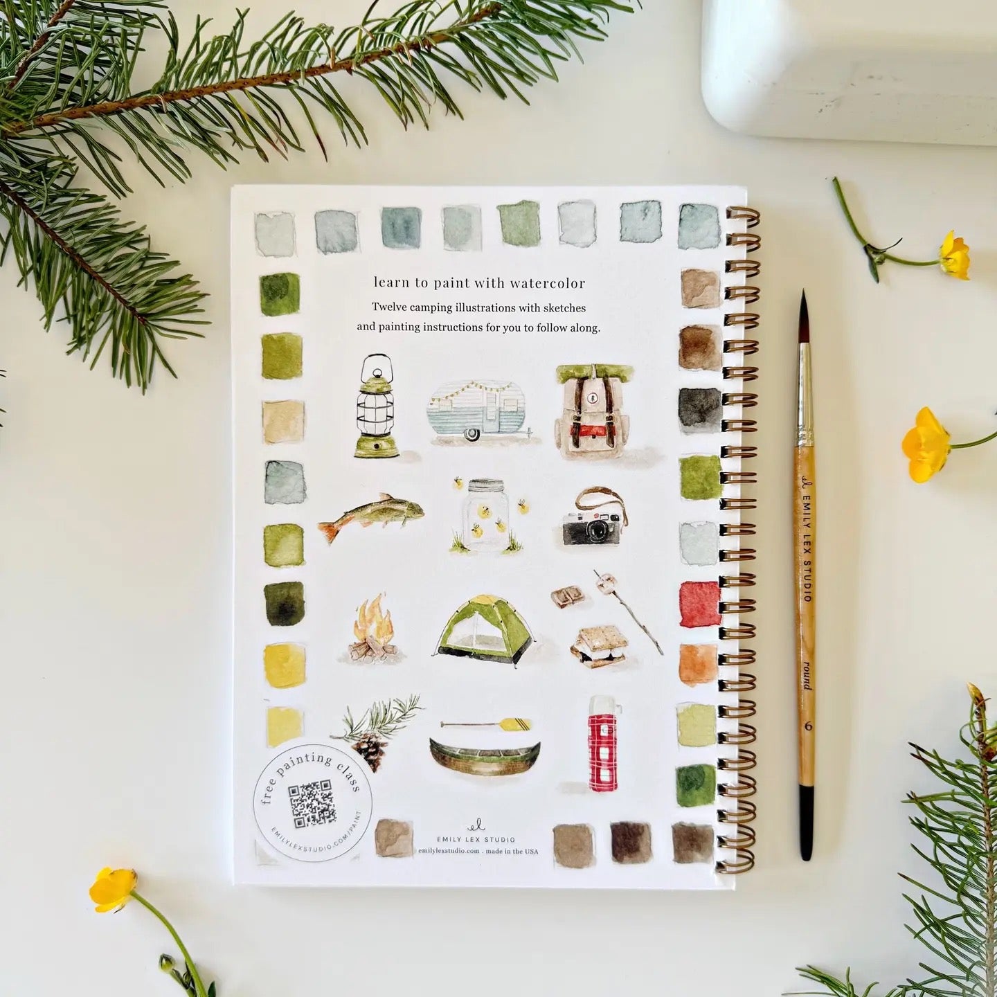 Emily Lex - Camping Watercolor Workbook
