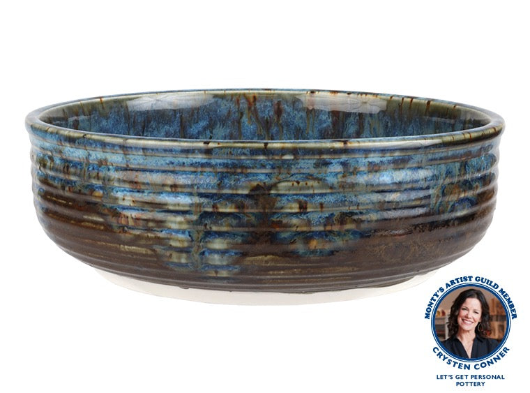 Stoneware Footed Serving Bowl S2109