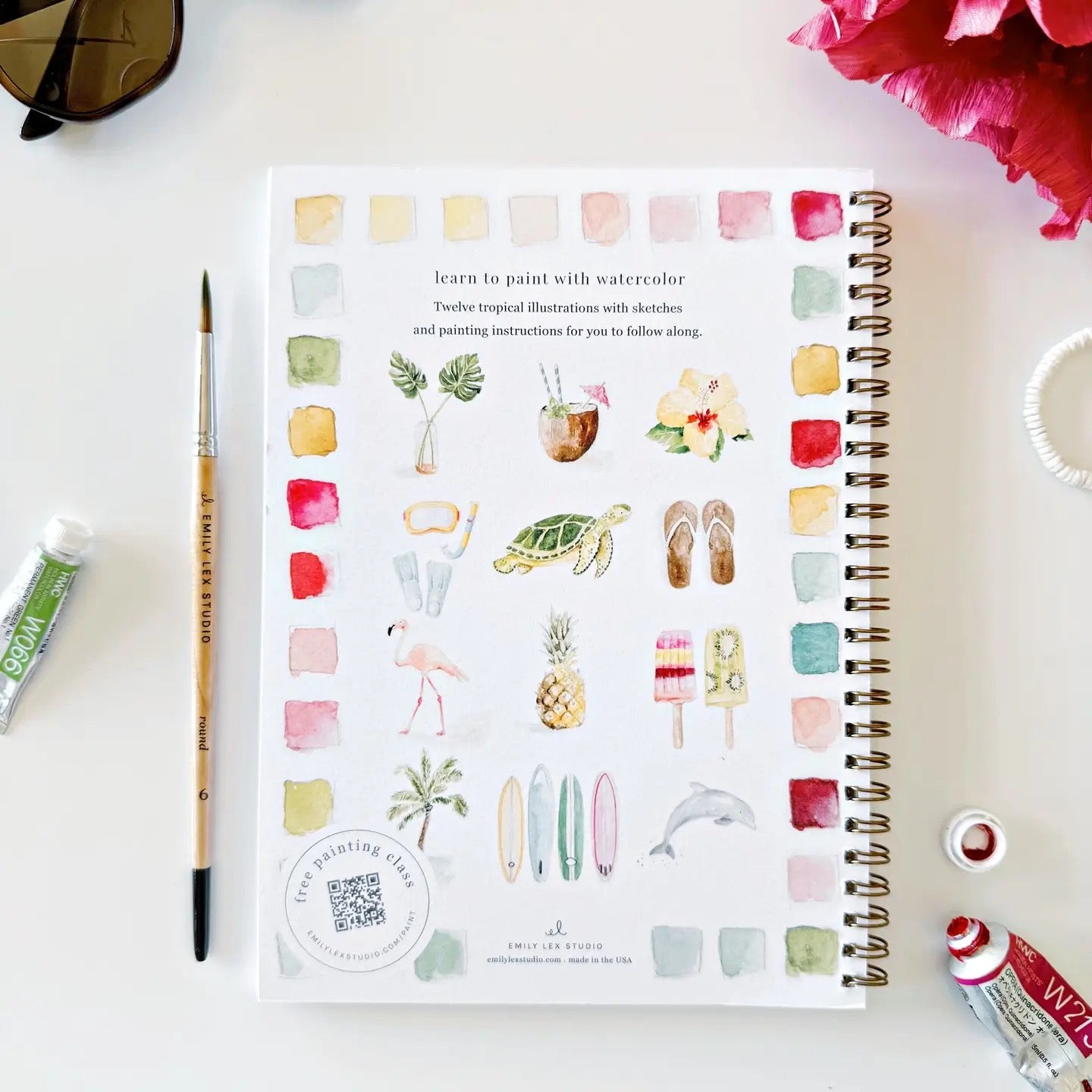 Emily Lex - Tropical Watercolor Workbook