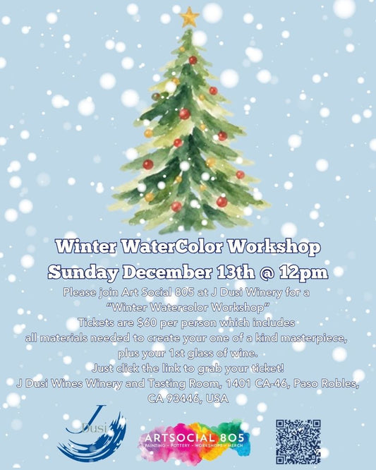 J Dusi "Winter Watercolor Workshop" with ArtSocial 805