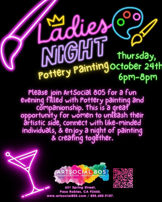 Ladies Night Pottery Painting @ ArtSocial 805