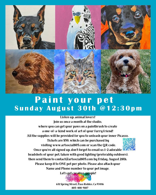 "Paint Your Pet" at ArtSocial 805