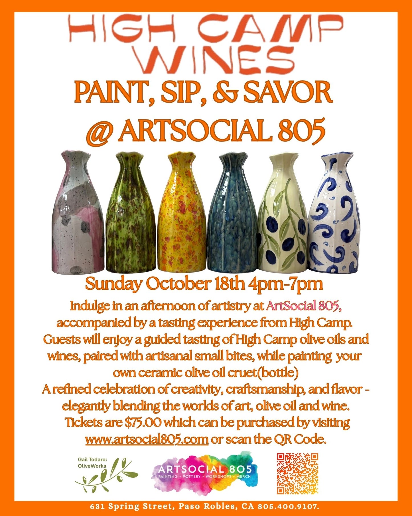 Paint, Sip, & Savor with High Camp Wines at ArtSocial 805