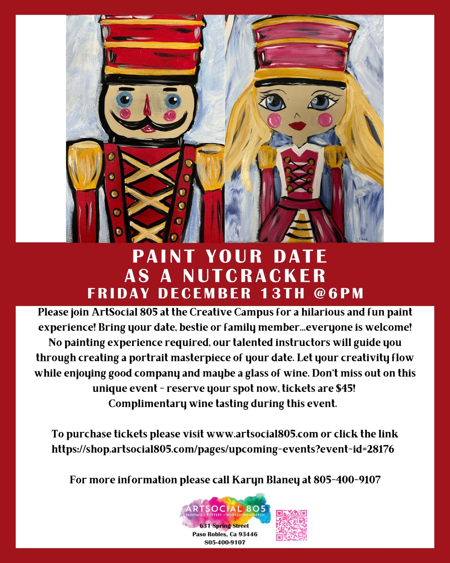 Paint Your Date as a "Nutcracker" at ArtSocial 805