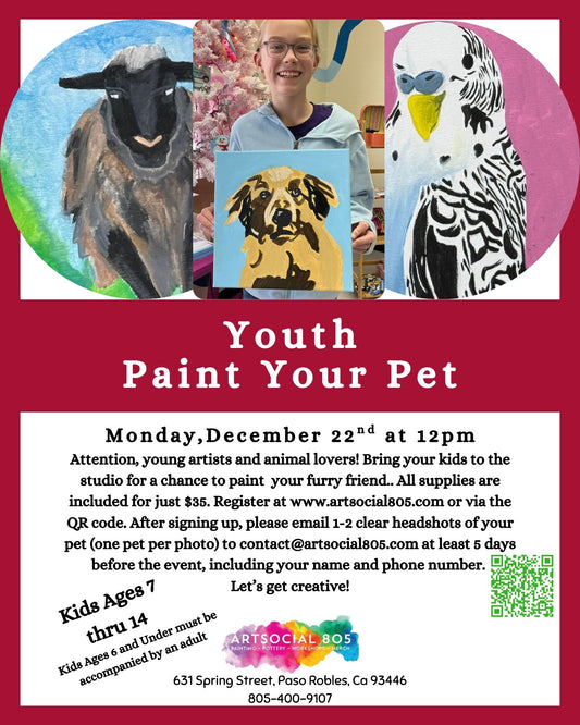Youth Paint Your Pet at ArtSocial 805