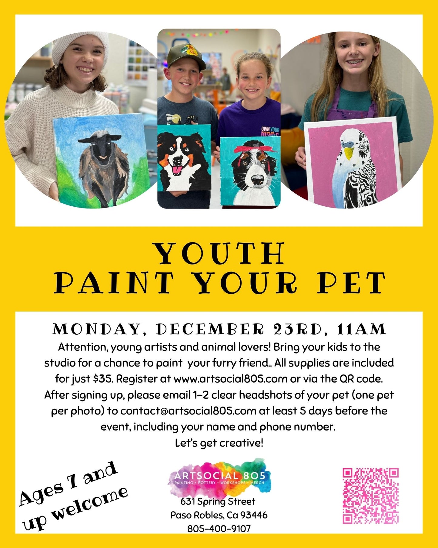 Youth "Paint Your Pet" @ ArtSocial 805