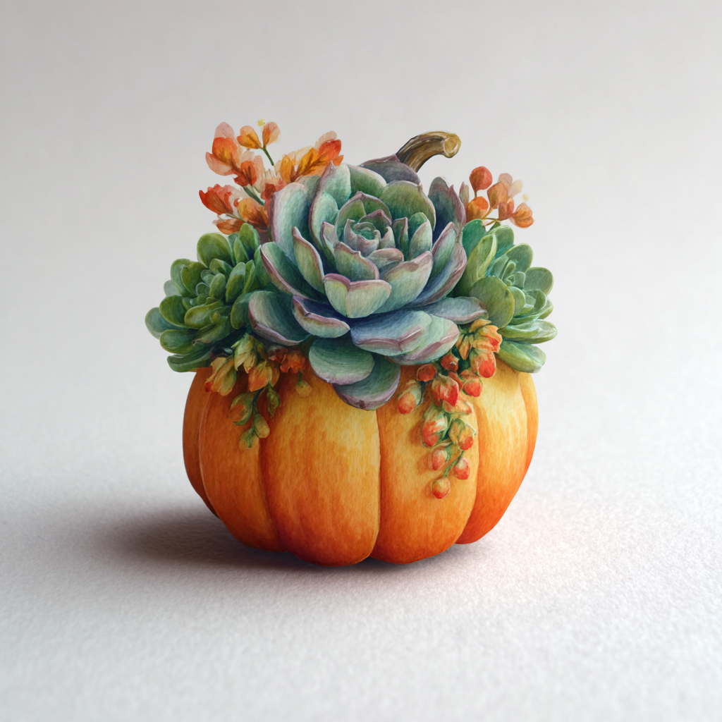 J Dusi Pumpkin Succulent Workshop with ArtSocial 805