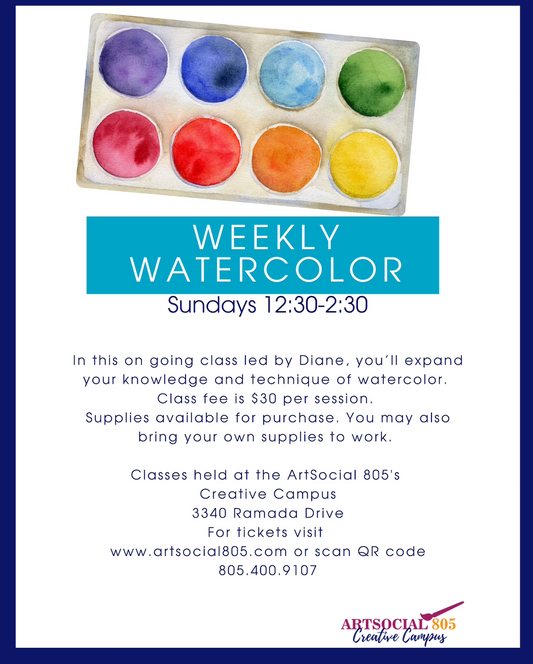 Weekly Watercolor sessions at Creative Campus!