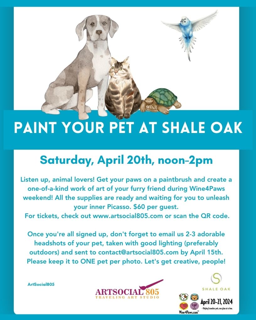 Shale Oaks "Paint Your Pet" benefitting "Wine For Paws"