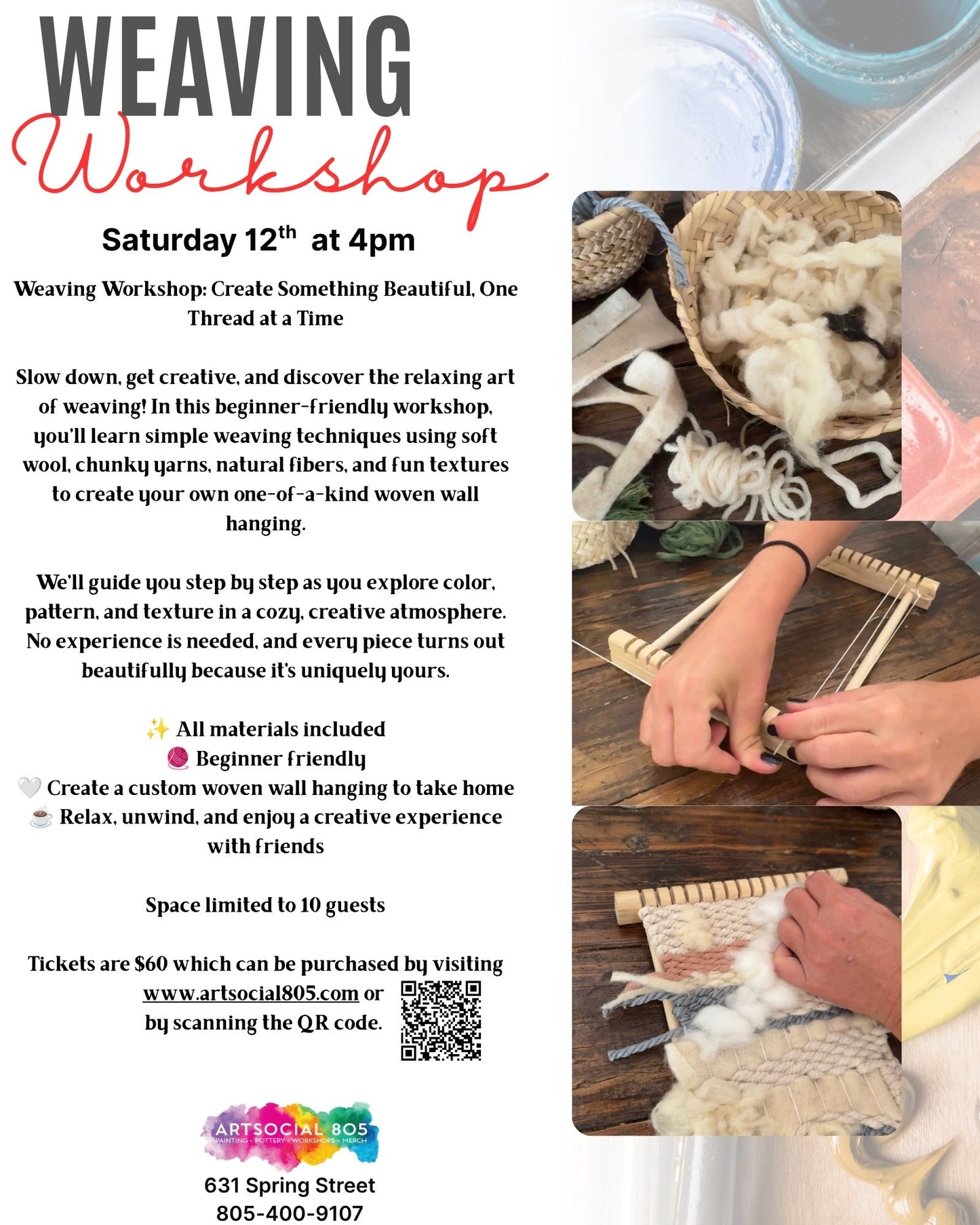 Weaving Workshop at ArtSocial 805