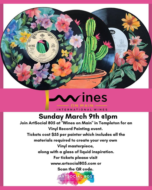 Wines on Main "Vinyl Record Painting" with ArtSocial 805