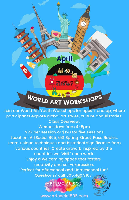 World Art Workshop for Kids at ArtSocial 805 April 2025