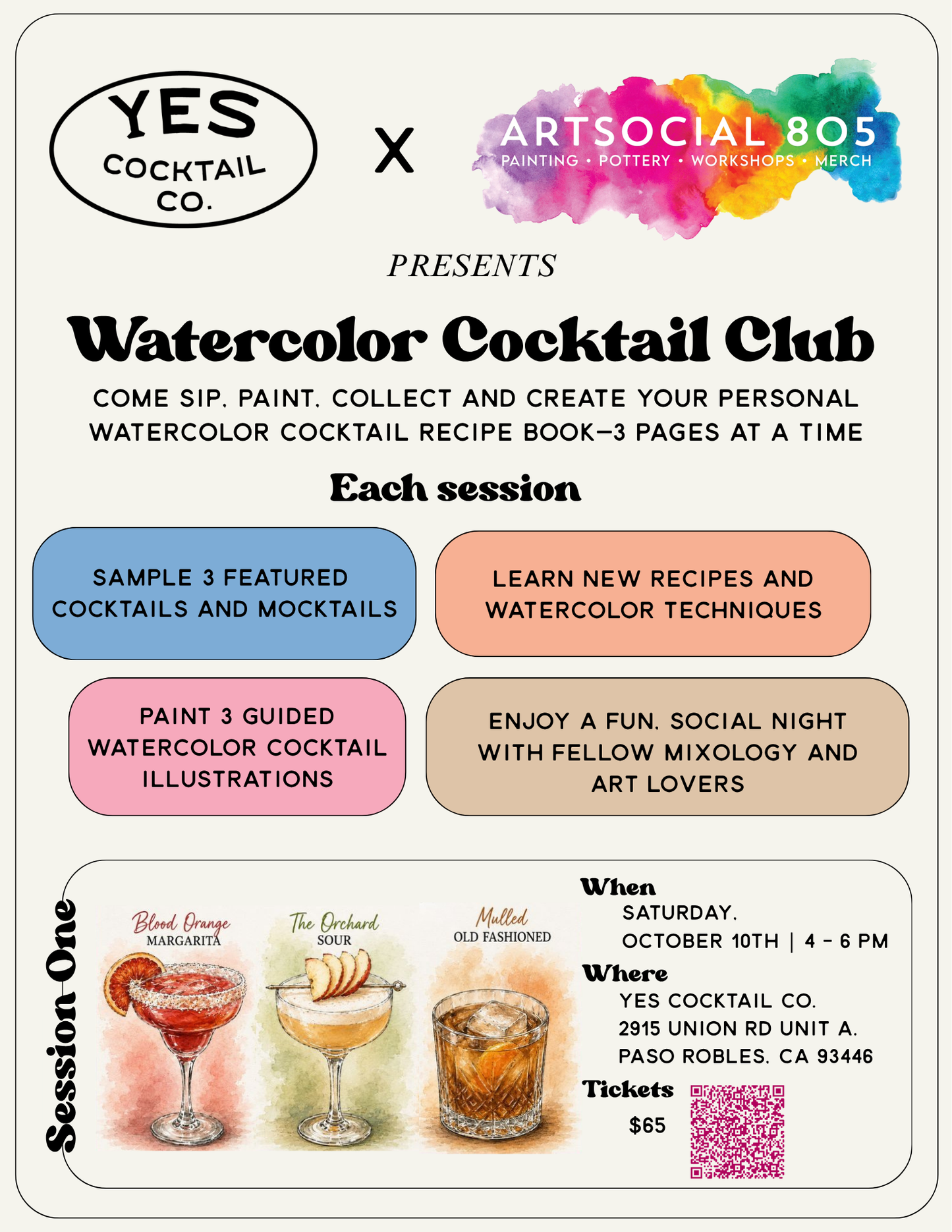 Creative Cocktail Club Presented by YES Cocktail Company & ArtSocial 805
