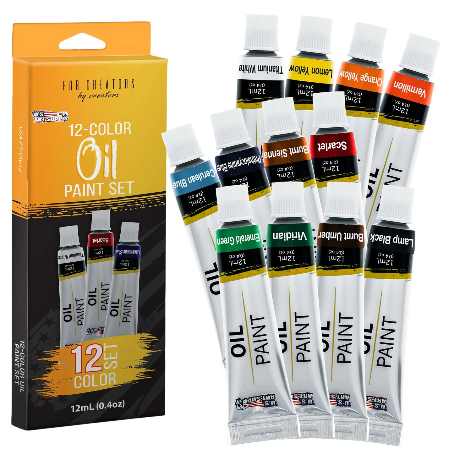 12-Color Oil paint set